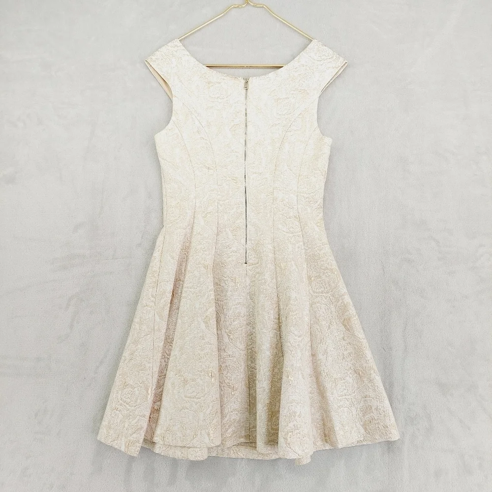 BETSEY JOHNSON Metallic Detail Fit And Flare Dress P805 - Picture 5 of 8